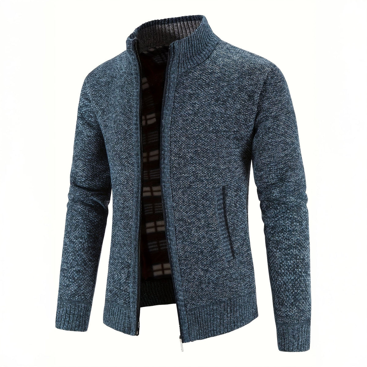 Caleb | Refined Zip Knit Cardigan - Valereo
