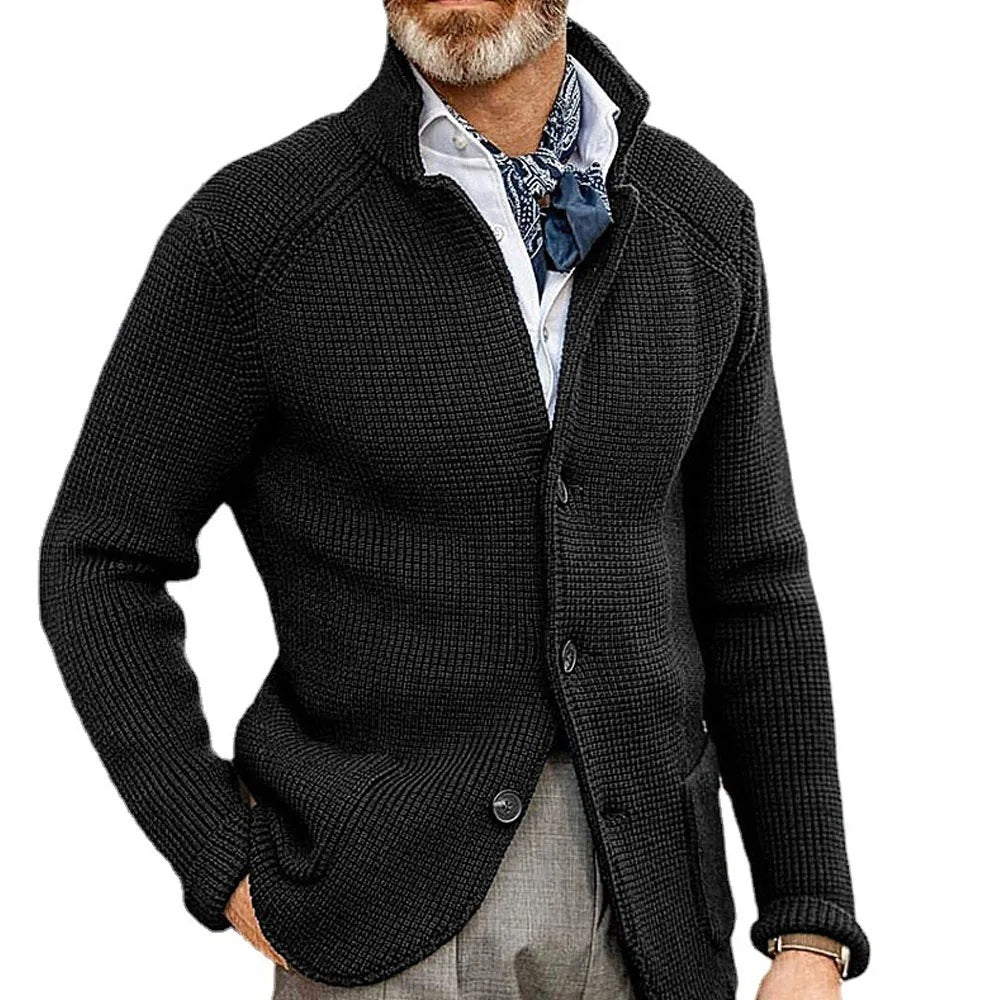Cole | Refined Waffle Knit Cardigan - Valereo