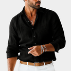 Cole | Relaxed Linen Button-Up Shirt - Valereo