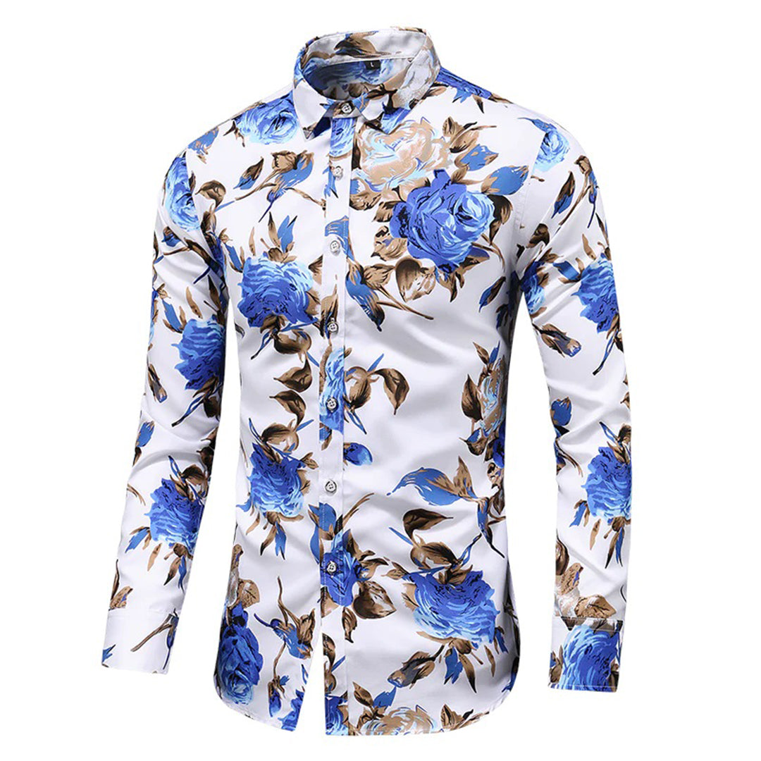 Cole | Stylish Floral Button-Up Shirt - Valereo