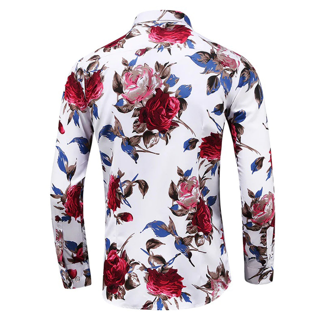 Cole | Stylish Floral Button-Up Shirt - Valereo