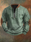 Men's Cable Knit Sweater Quarter Zip