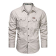 Men's Cotton Cargo Shirt Chest Pockets
