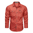 Men's Cotton Cargo Shirt Chest Pockets