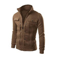 Men's Stand Collar Jacket Zip Front