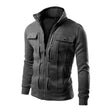 Men's Stand Collar Jacket Zip Front