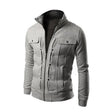 Men's Stand Collar Jacket Zip Front