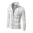 Men's Stand Collar Jacket Zip Front