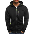 Men's Zip-Up Hoodie Contrast Zipper Detail