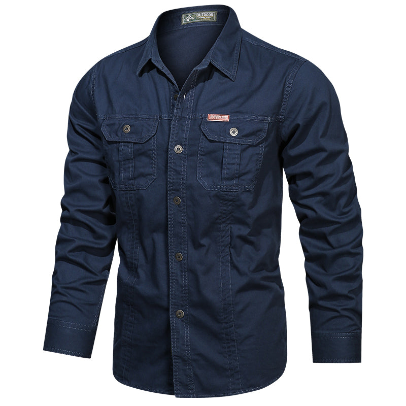 Daniel | Casual Cotton Cargo Shirt - Valereo