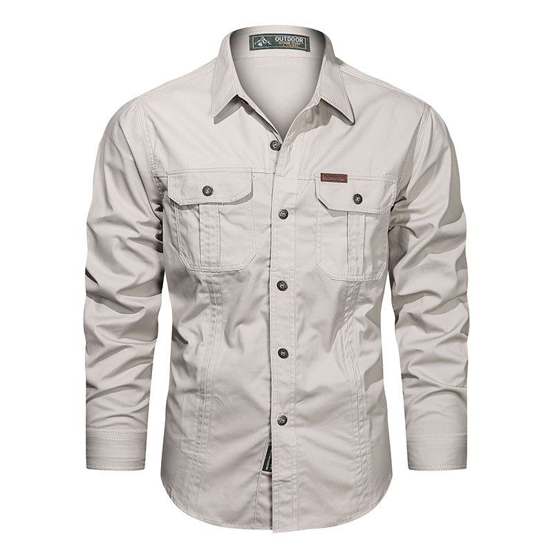 Daniel | Casual Cotton Cargo Shirt - Valereo
