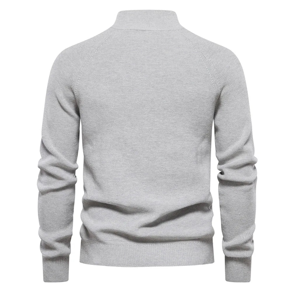 Daniel | Classic Quarter-Zip Knit Sweater - Valereo