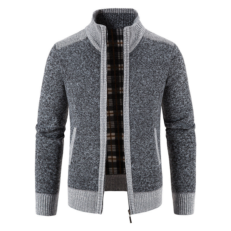 Daniel | Cozy Fleece-Lined Knit Cardigan - Valereo