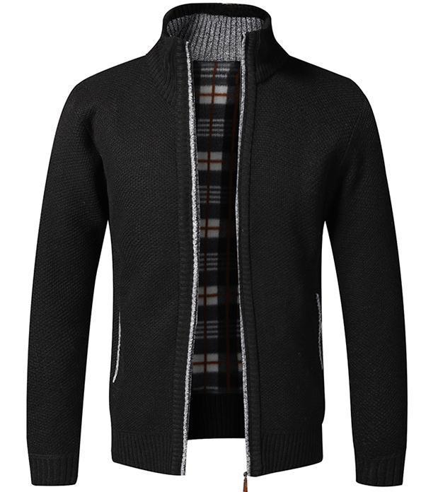 Daniel | Cozy Fleece-Lined Knit Cardigan - Valereo