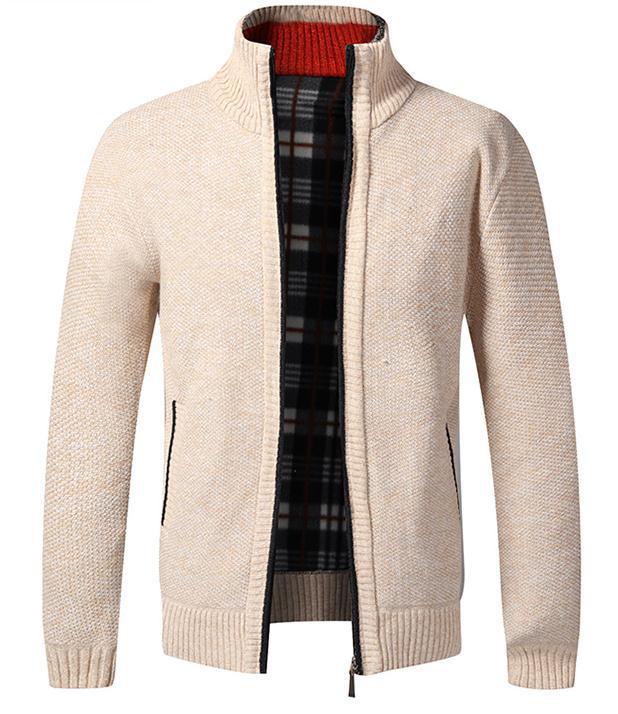 Daniel | Cozy Fleece-Lined Knit Cardigan - Valereo