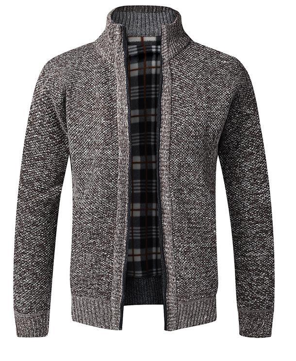 Daniel | Cozy Fleece-Lined Knit Cardigan - Valereo