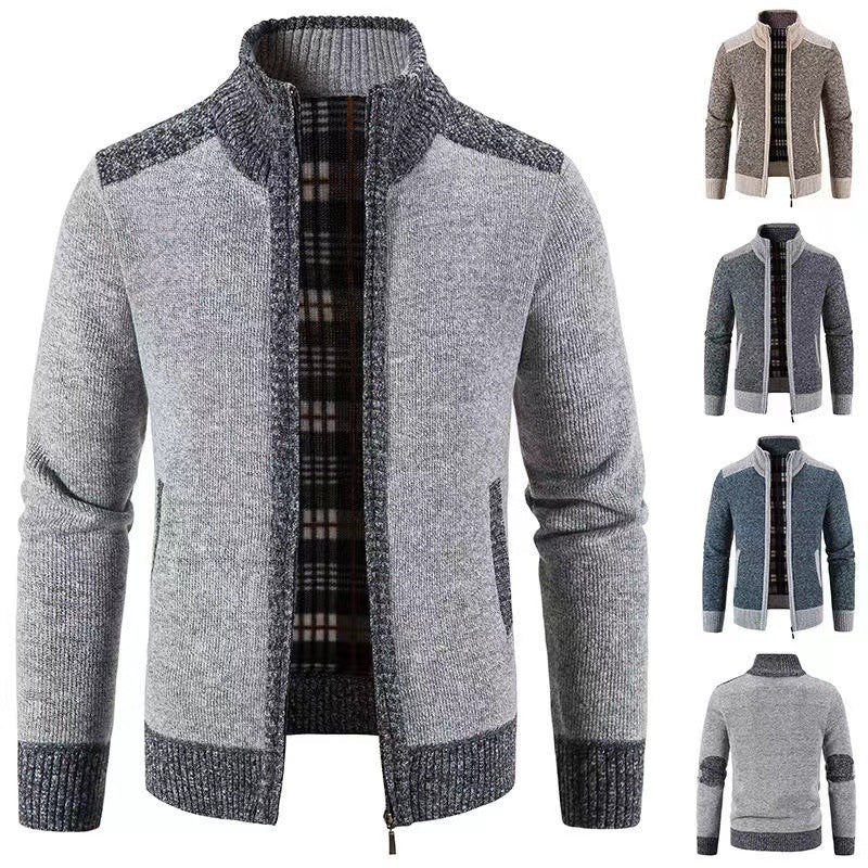 Daniel | Cozy Fleece-Lined Knit Cardigan - Valereo