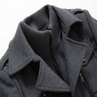 Daniel | Refined Wool Layered-Collar Peacoat Jacket - Valereo