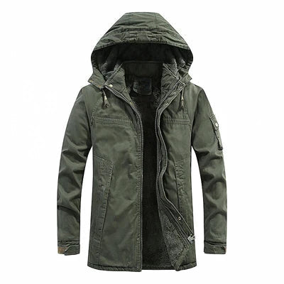David | Cozy Fleece-Lined Hooded Parka Jacket - Valereo
