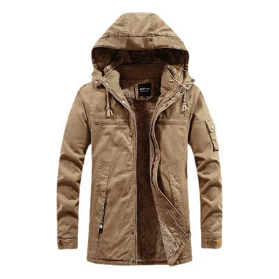 David | Cozy Fleece-Lined Hooded Parka Jacket - Valereo