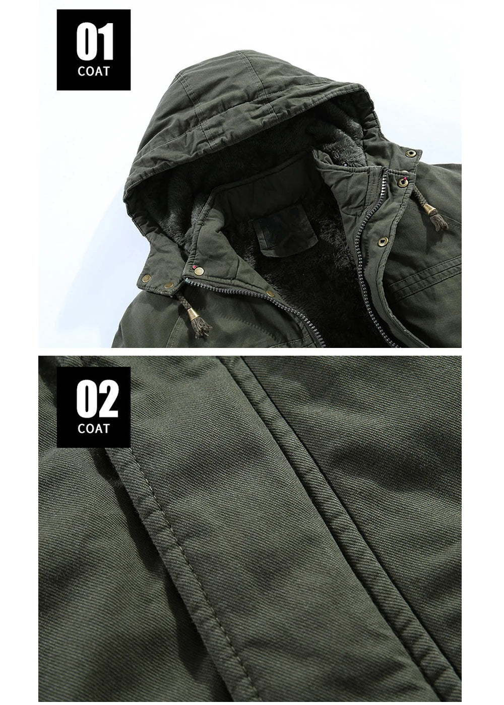 David | Cozy Fleece-Lined Hooded Parka Jacket - Valereo