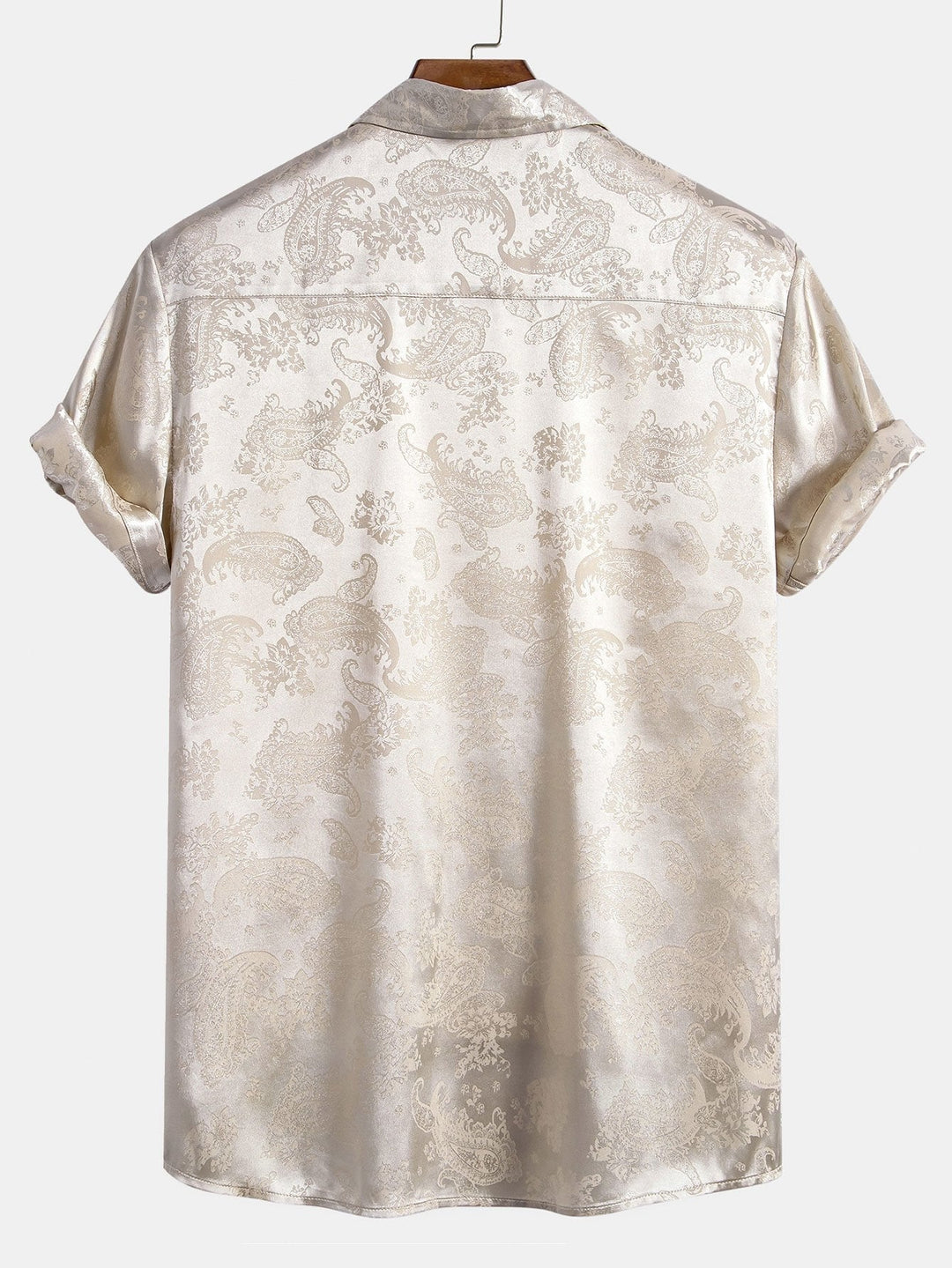 David | Luxury Satin Paisley Shirt - Valereo
