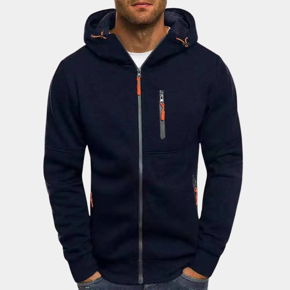 David | Modern Zip-Up Sport Hoodie - Valereo
