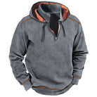 David | Stylish Quarter-Zip Contrast Hoodie - Valereo