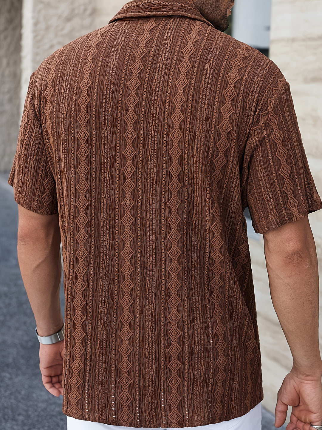 David | Stylish Textured Knit Shirt - Valereo