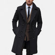 Men's Wool Blend Trench Coat Double Breasted