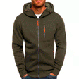 Men's Fleece Zip-Up Hoodie Contrast Zippers