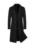 Men's Wool Blend Trench Coat Long Length