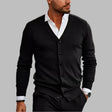 Men's Knit Cardigan V-Neck Button Front