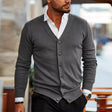 Men's Knit Cardigan V-Neck Button Front