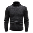 Men's Knit Turtleneck Sweater Ribbed Trim