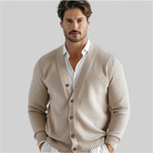 Ethan | Elegant Knit V-Neck Cardigan - Valereo