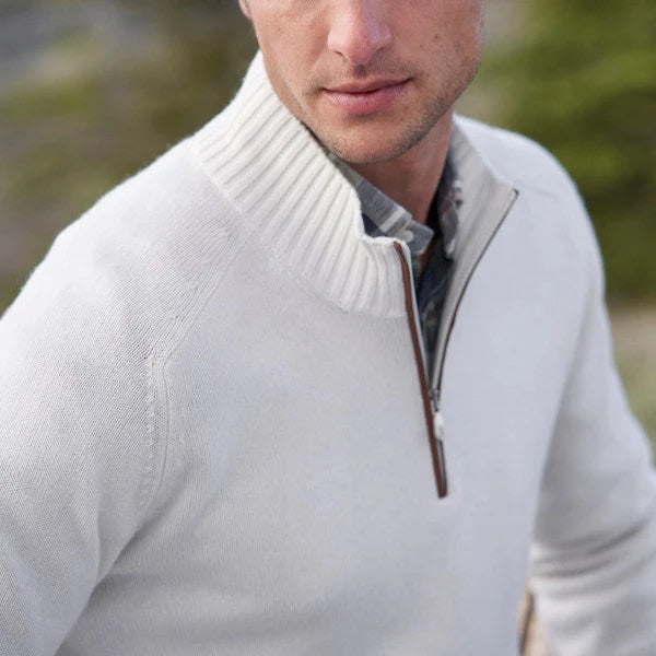 Ethan | Refined Quarter-Zip Cashmere Sweater - Valereo