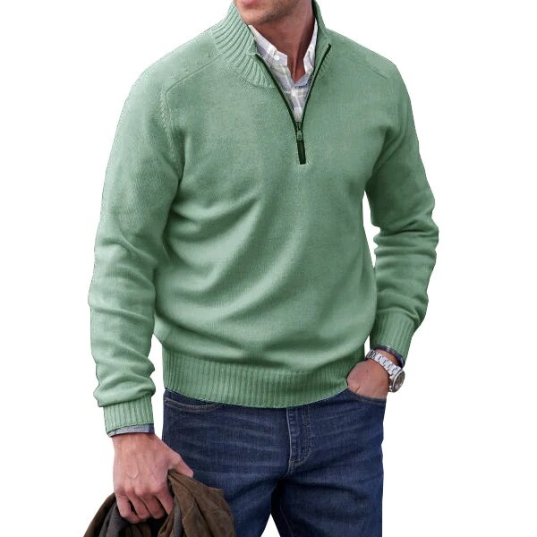 Ethan | Refined Quarter-Zip Cashmere Sweater - Valereo