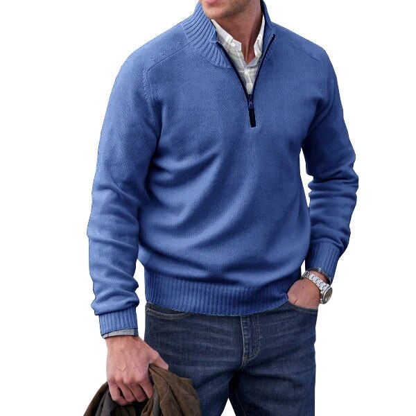 Ethan | Refined Quarter-Zip Cashmere Sweater - Valereo