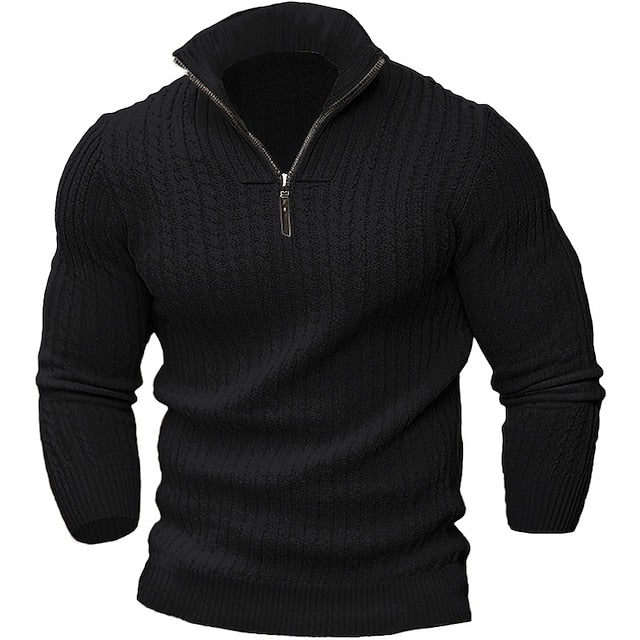 Ethan | Refined Quarter-Zip Knit Sweater - Valereo