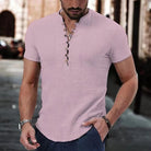 Ethan | Relaxed Linen Henley Tee - Valereo