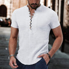 Ethan | Relaxed Linen Henley Tee - Valereo