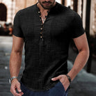 Ethan | Relaxed Linen Henley Tee - Valereo