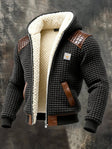 Frank | Casual Waffle-Knit Sherpa Jacket