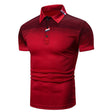 Men's Short Sleeve Polo Shirt Ribbed Collar
