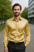 Men's Satin Dress Shirt Slim Fit