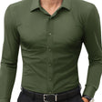 Men's Slim Fit Button-Down Shirt Long Sleeve