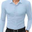 Men's Slim Fit Button-Down Shirt Long Sleeve