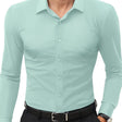 Men's Slim Fit Button-Down Shirt Long Sleeve