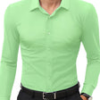 Men's Slim Fit Button-Down Shirt Long Sleeve